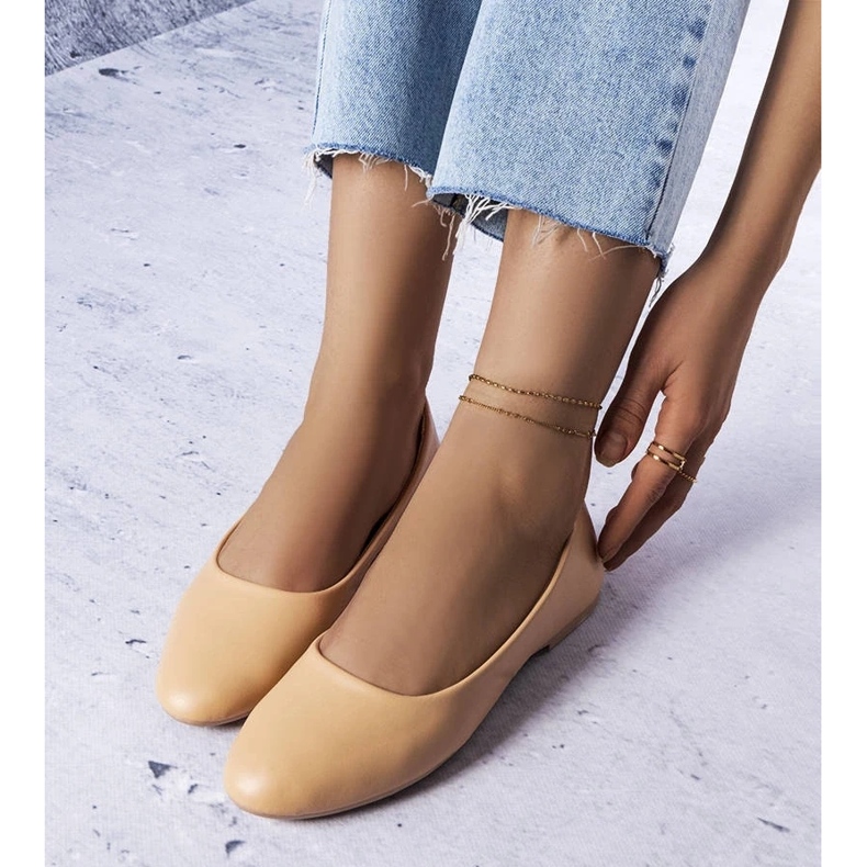 D/GMR Sabrinas bege com palmilha de couro Truchon 2