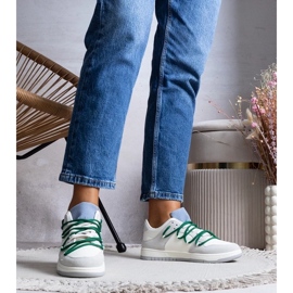 D/GMR Tênis cinza tênis femininos com cordas verdes Arcobaleno 2