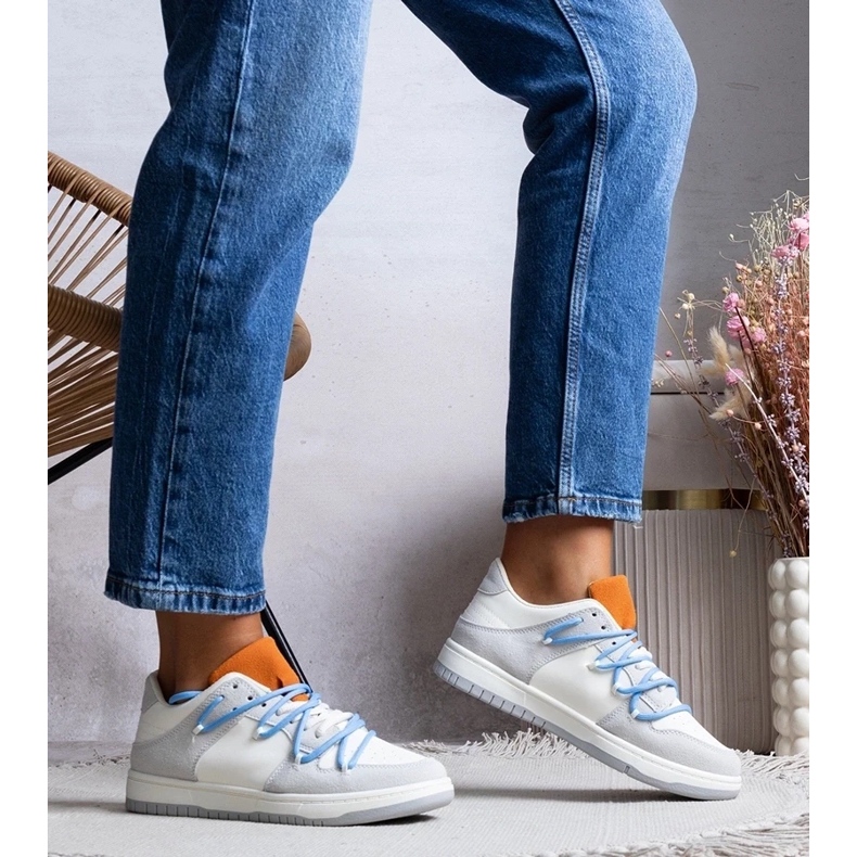 D/GMR Tênis cinza tênis femininos Blue Strings Arcobaleno 1