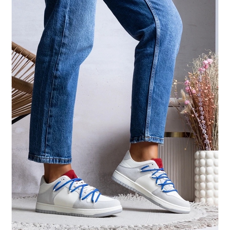 D/GMR Tênis cinza tênis femininos, arcobaleno cadarços 1