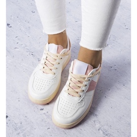 D/GMR Tênis feminino branco e rosa Marcella 2