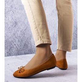 D/GMR Bailarinas marrons com laço Chandonnet castanho 2