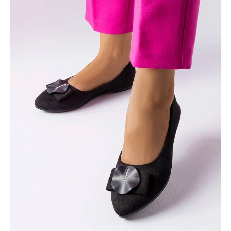 D/GMR Bailarinas pretas decoradas com strass Rémy preto 1 D/GMR Bailarinas pretas decoradas com strass Rémy preto 1