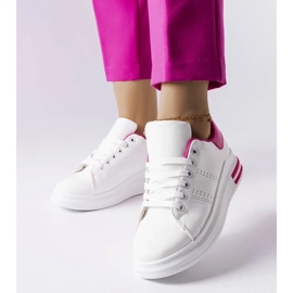 D/GMR Tênis branco com detalhes em rosa Davisson 2 D/GMR Tênis branco com detalhes em rosa Davisson 2