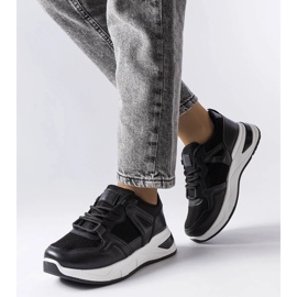 D/GMR Sapatilhas pretas de materiais combinados da Caya preto 1