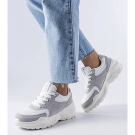 D/GMR Tênis branco e cinza Big Star JJ274A112 1