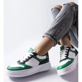 D/GMR Sapato branco e verde com sola mais grossa da Baron 1