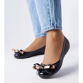 D/GMR Bailarinas negras decoradas com um laço Harlingen preto 1 D/GMR Bailarinas negras decoradas com um laço Harlingen preto 1