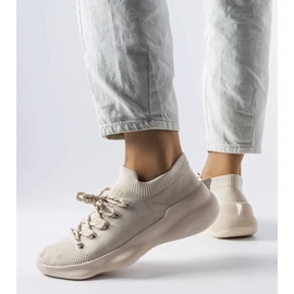 D/GMR Sapatos esportivos femininos bege côté 2