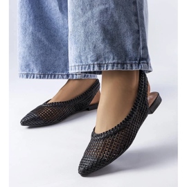 D/GMR Sabrinas pretas vazadas com salto aberto de Maheu preto 2 D/GMR Sabrinas pretas vazadas com salto aberto de Maheu preto 2