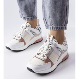 D/GMR Tênis branco e rosa Vincez 1