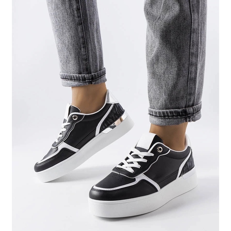 D/GMR Tênis plataforma preto Tooele. 1