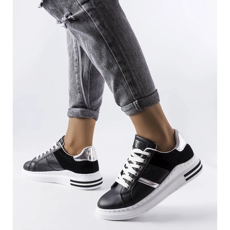 D/GMR Tênis preto com detalhes da Deans 1