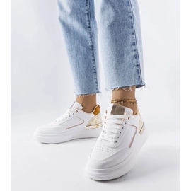 D/GMR Tênis branco com detalhes bege Margarita 2 D/GMR Tênis branco com detalhes bege Margarita 2