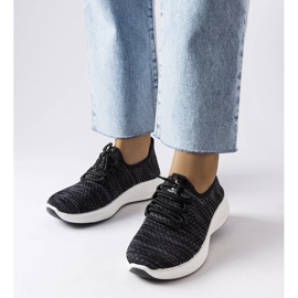 D/GMR Tênis de tecido preto da Tommaso 1