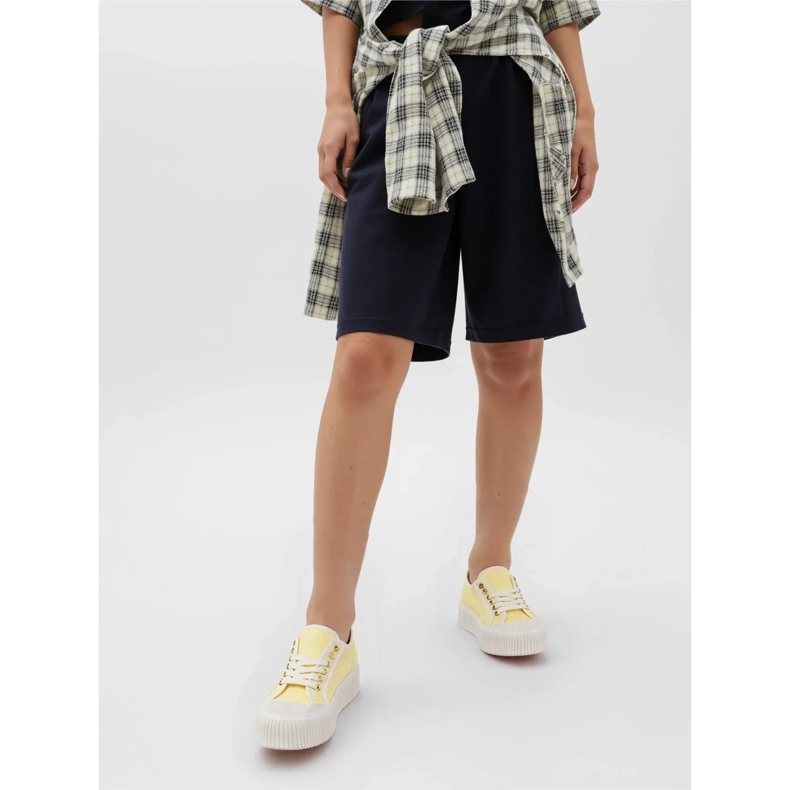 Tênis plataforma feminino amarelo 1