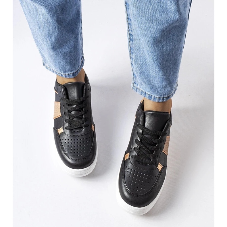 D/GMR Tênis esportivo preto e dourado da Parma 2