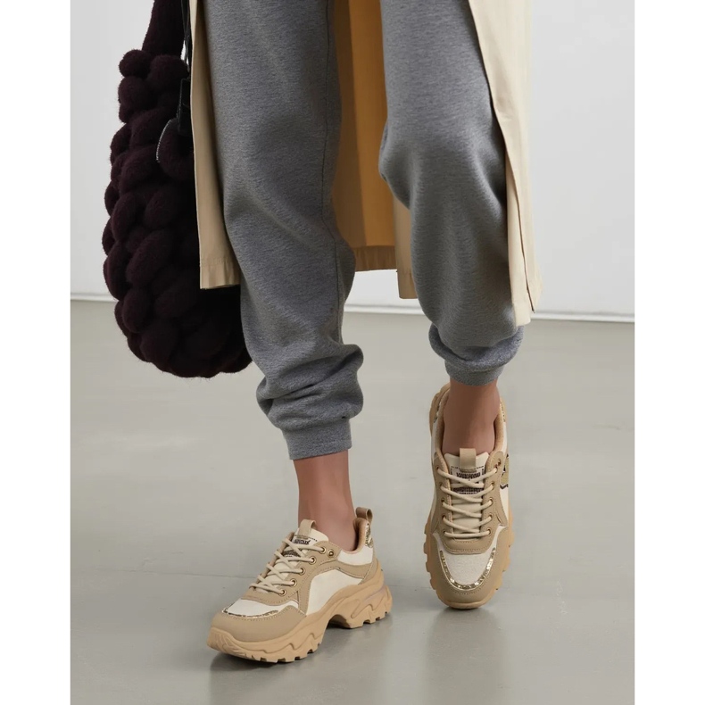 Sneakers femininos Solara Khaki bege 1