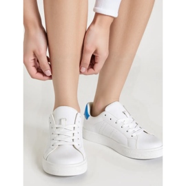 Sapatilhas azuis de mulher branco 1