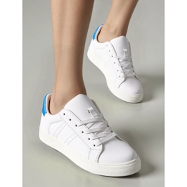 Sapatilhas azuis de mulher branco 2