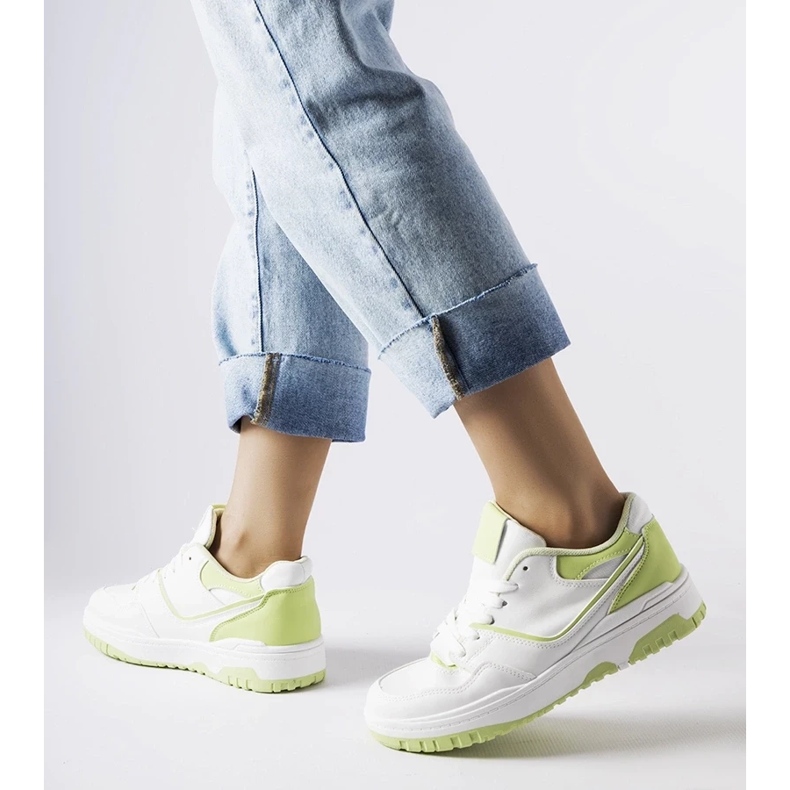 D/GMR Tênis Barrette branco e verde 2