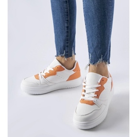 D/GMR Sapatos Fournie brancos com detalhes em laranja 1