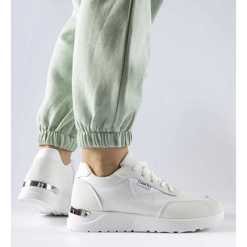 D/GMR Tênis de tecido branco Geraldino 1