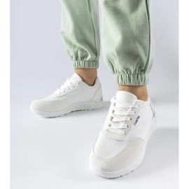 D/GMR Tênis de tecido branco Geraldino 2