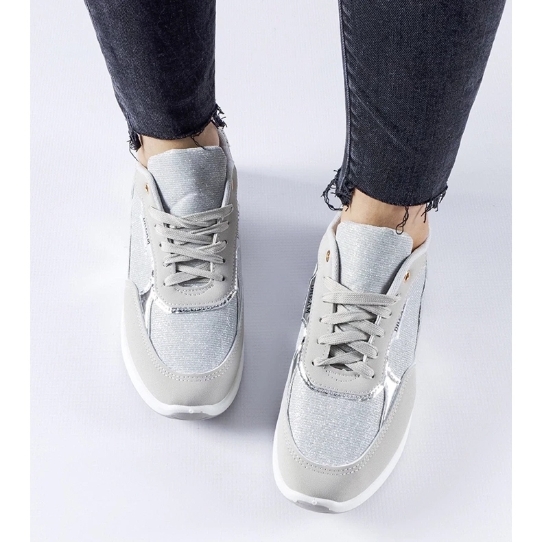 D/GMR Tênis cinza glitter da Roganzuolo 2