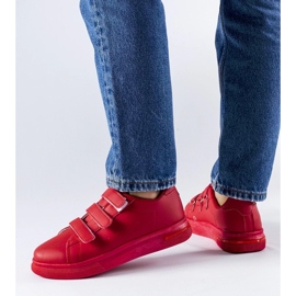 D/GMR Tênis vermelho com fecho de velcro da Paré 1