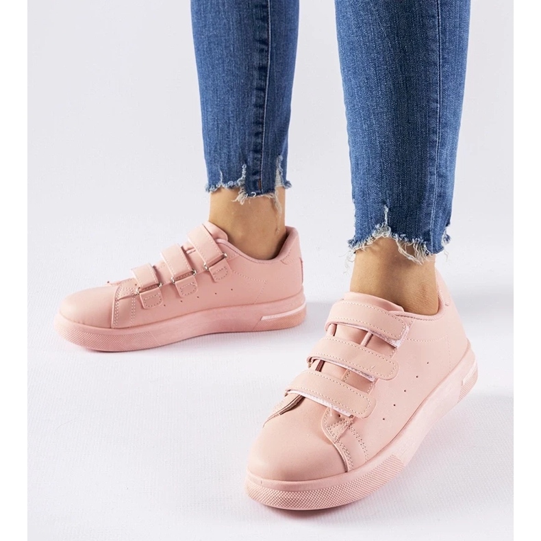D/GMR Tênis Paré rosa com fecho de velcro 2 D/GMR Tênis Paré rosa com fecho de velcro 2