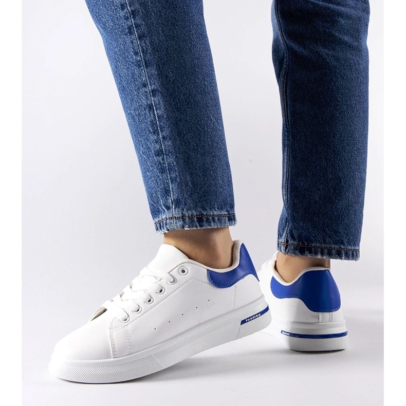 D/GMR Tênis Leland branco e azul marinho 1