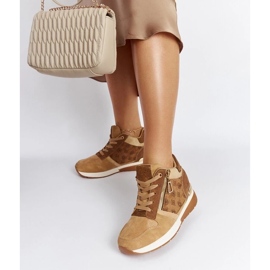 D/GMR Tênis de cunha marrom Knoxville 2