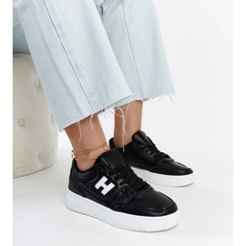 D/GMR Tênis preto em plataforma Mentha branca 2