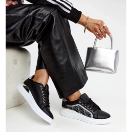 D/GMR Tênis plataforma preto com glitter Fekete 2