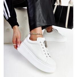 D/GMR Tênis de couro branco Karino 2