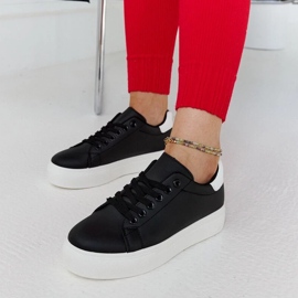 D/GMR Tênis preto e branco em uma sola grossa 1