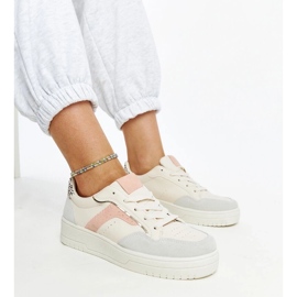 D/GMR Tênis plataforma Walda branco bege 2