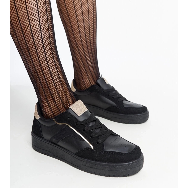 D/GMR Tênis plataforma preto Walda 1