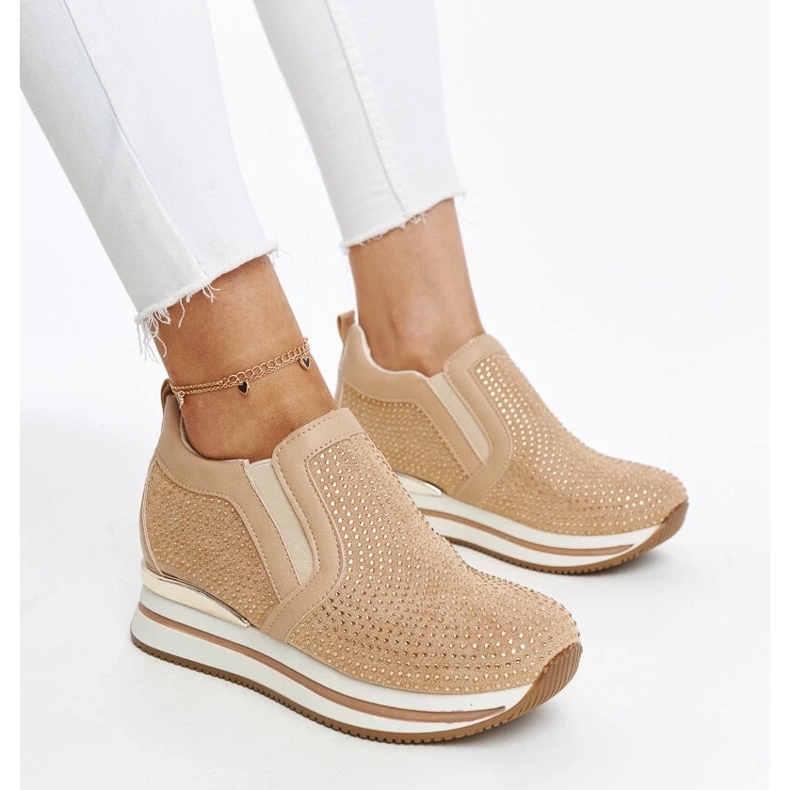 D/GMR Tênis de cunha Cadelaria marrom castanho 2