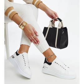 D/GMR Calçado desportivo branco com inserção Meriana preta 1