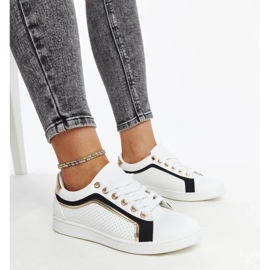 D/GMR Tênis branco e preto na plataforma Amala 2