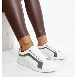 D/GMR Tênis branco e verde na plataforma Amala 2