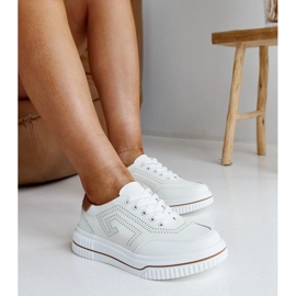 Tênis de couro bege rushd 2