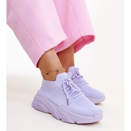 Tênis roxo com sola enorme Kassi 1