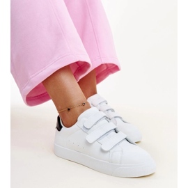 Tênis de velcro branco e preto da Samala 1