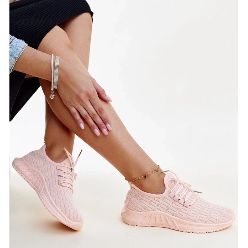 Tênis rosa de tecido Milena 2