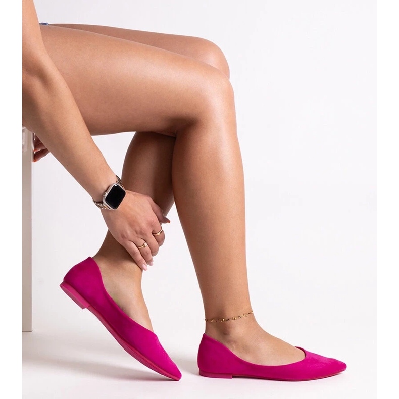 Sapatilhas de balé Mays com bico fino rosa 2