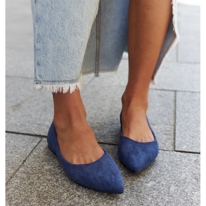 Sapatilhas de balé Mays com bico fino azul 1