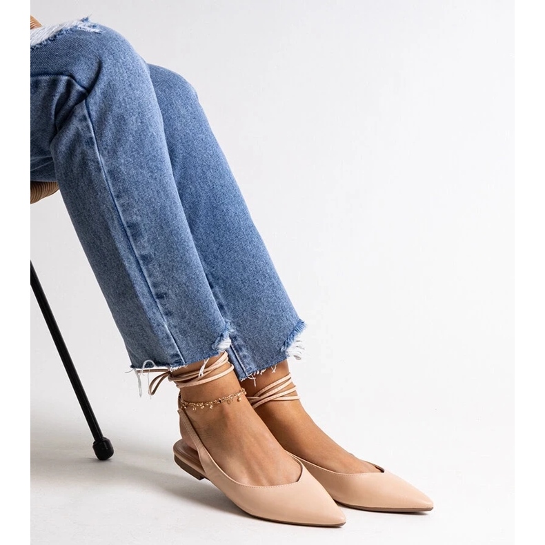 D/CEO Sapatilhas bege amarradas feitas de couro ecológico Batra 2